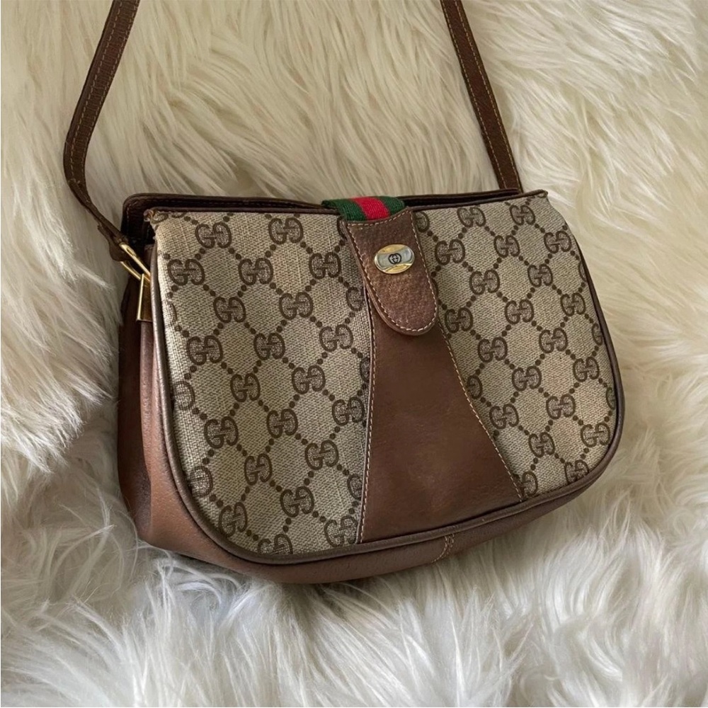 Gucci Brown and Tan Shoulder Bag